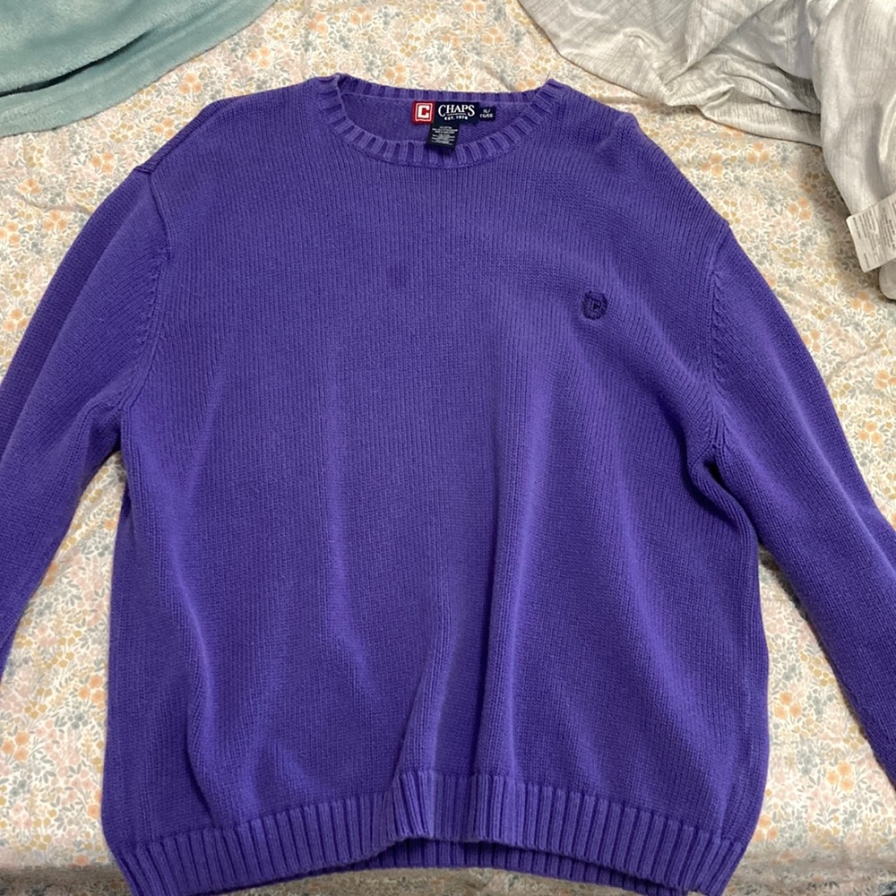 Chaps purple sweater